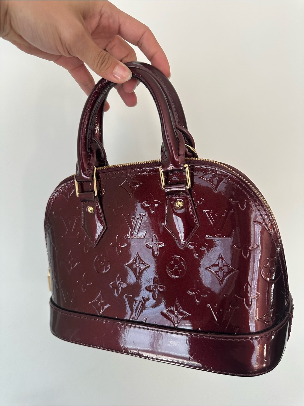 Vernis Alma BB Satchel in Deep Bordeaux